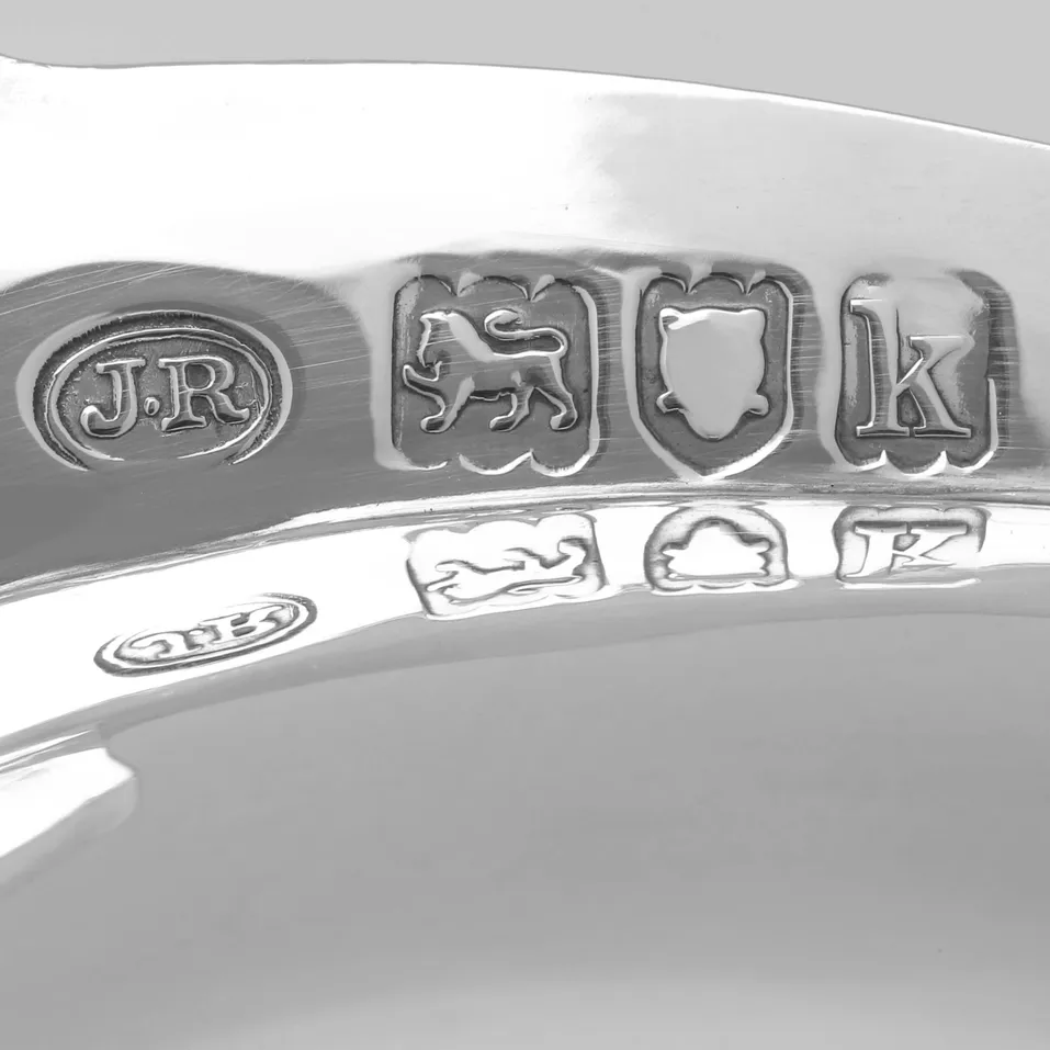 Antique Sterling Silver Art Nouveau Serving Dish - John Round & Son Ltd., hallmarked in 1905 London - Edwardian - Image 6