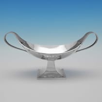Sterling Silver Arts & Crafts Dish - A. E. Jones, hallmarked in 1924 Birmingham - George V - Thumbnail 1