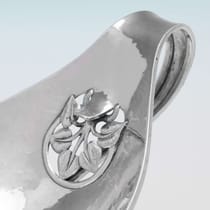 Sterling Silver Arts & Crafts Dish - A. E. Jones, hallmarked in 1924 Birmingham - George V - Thumbnail 3