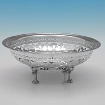 Antique Sterling Silver Dish - Walker & Hall, hallmarked in 1911 Sheffield - George V - Thumbnail 1