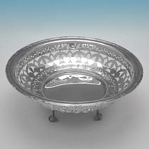 Antique Sterling Silver Dish - Walker & Hall, hallmarked in 1911 Sheffield - George V - Thumbnail 2