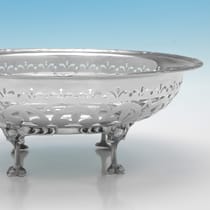 Antique Sterling Silver Dish - Walker & Hall, hallmarked in 1911 Sheffield - George V - Thumbnail 3