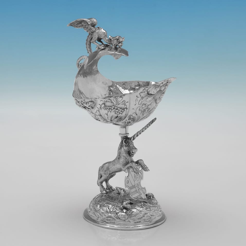 Antique Sterling Silver Pair of Dishes - Arthur Graf, hallmarked in 1914 London - George V - Image 2