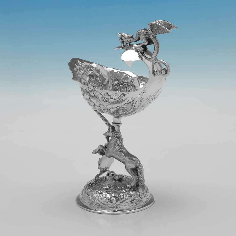 Antique Sterling Silver Pair of Dishes - Arthur Graf, hallmarked in 1914 London - George V - Image 3