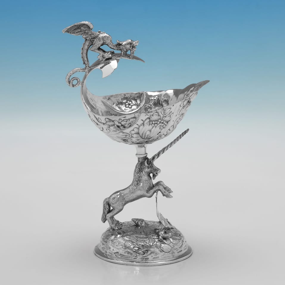 Antique Sterling Silver Pair of Dishes - Arthur Graf, hallmarked in 1914 London - George V - Image 4