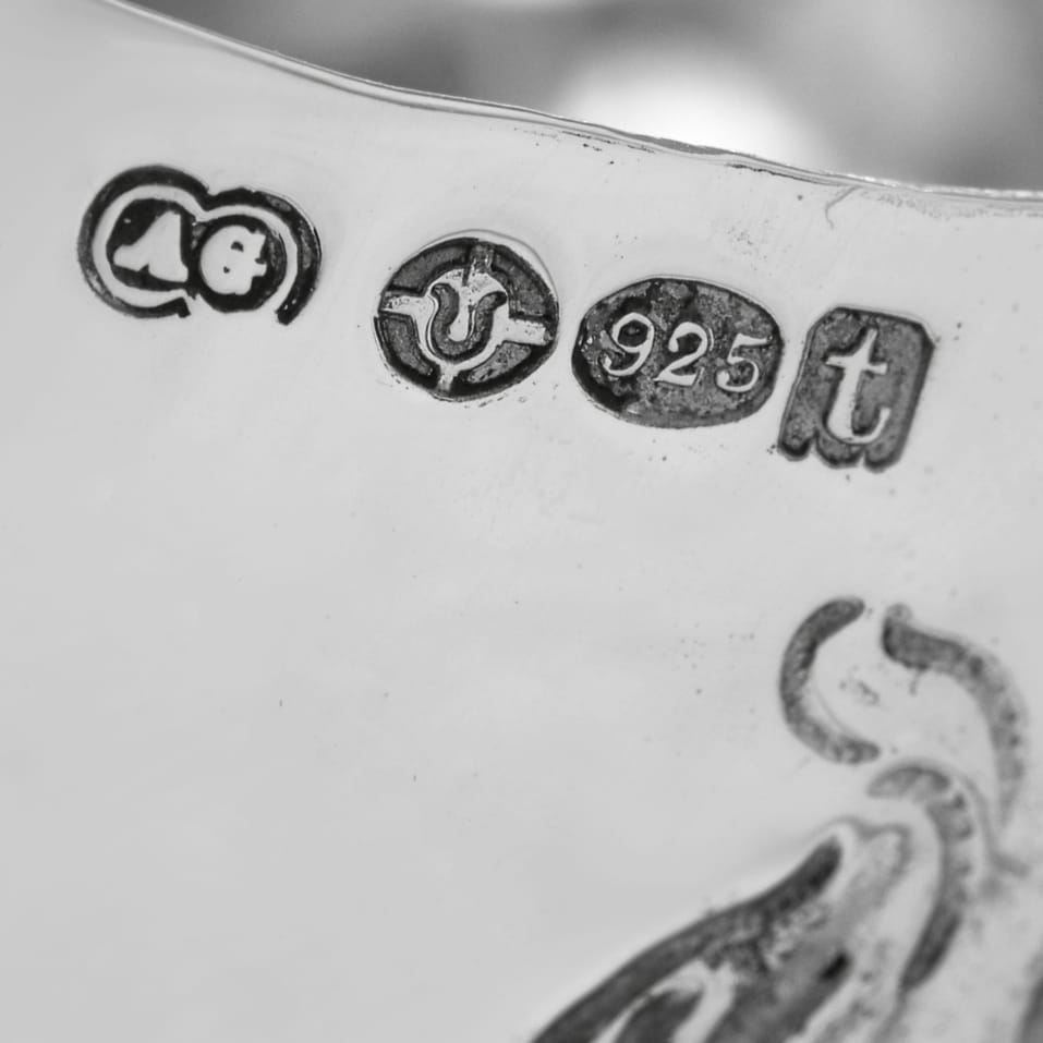 Antique Sterling Silver Pair of Dishes - Arthur Graf, hallmarked in 1914 London - George V - Image 8
