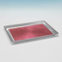 Antique Sterling Silver & Enamel Dressing Table Tray - Goldsmiths & Silversmiths Co., hallmarked in 1920 London - George V - Thumbnail 1