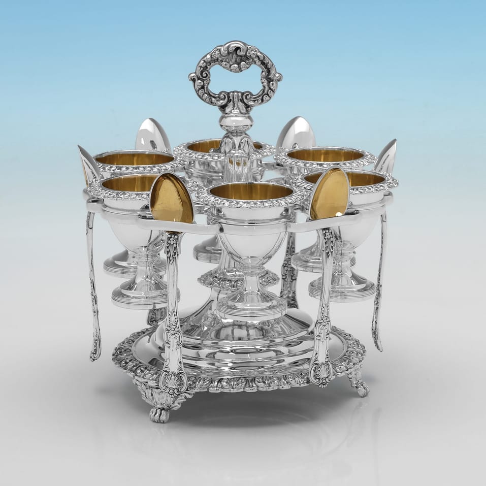 Antique Sterling Silver Egg Cruet - James Mckay, hallmarked in 1824 Edinburgh - George IV