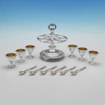 Antique Sterling Silver Egg Cruet - James Mckay, hallmarked in 1824 Edinburgh - George IV - Thumbnail 3