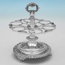 Antique Sterling Silver Egg Cruet - James Mckay, hallmarked in 1824 Edinburgh - George IV - Thumbnail 4
