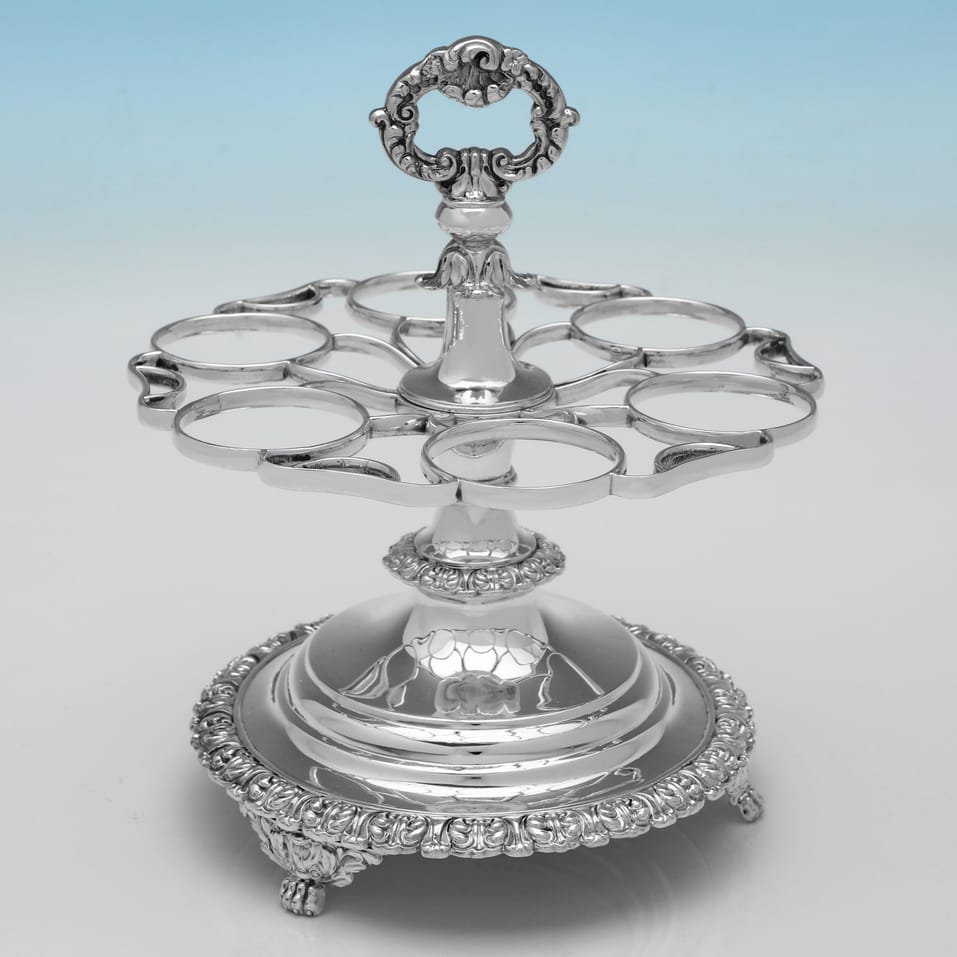 Antique Sterling Silver Egg Cruet - James Mckay, hallmarked in 1824 Edinburgh - George IV - Image 4