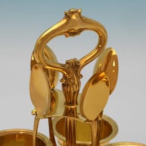 Antique Sterling Silver Egg Cruet - Walker & Hall, hallmarked in 1903 Sheffield - Edwardian - Thumbnail 4