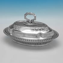 Antique Sterling Silver Entree Dish - James Dixon & Sons, hallmarked in 1874 Sheffield - Victorian - Thumbnail 2