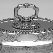 Antique Sterling Silver Entree Dish - James Dixon & Sons, hallmarked in 1874 Sheffield - Victorian - Thumbnail 3