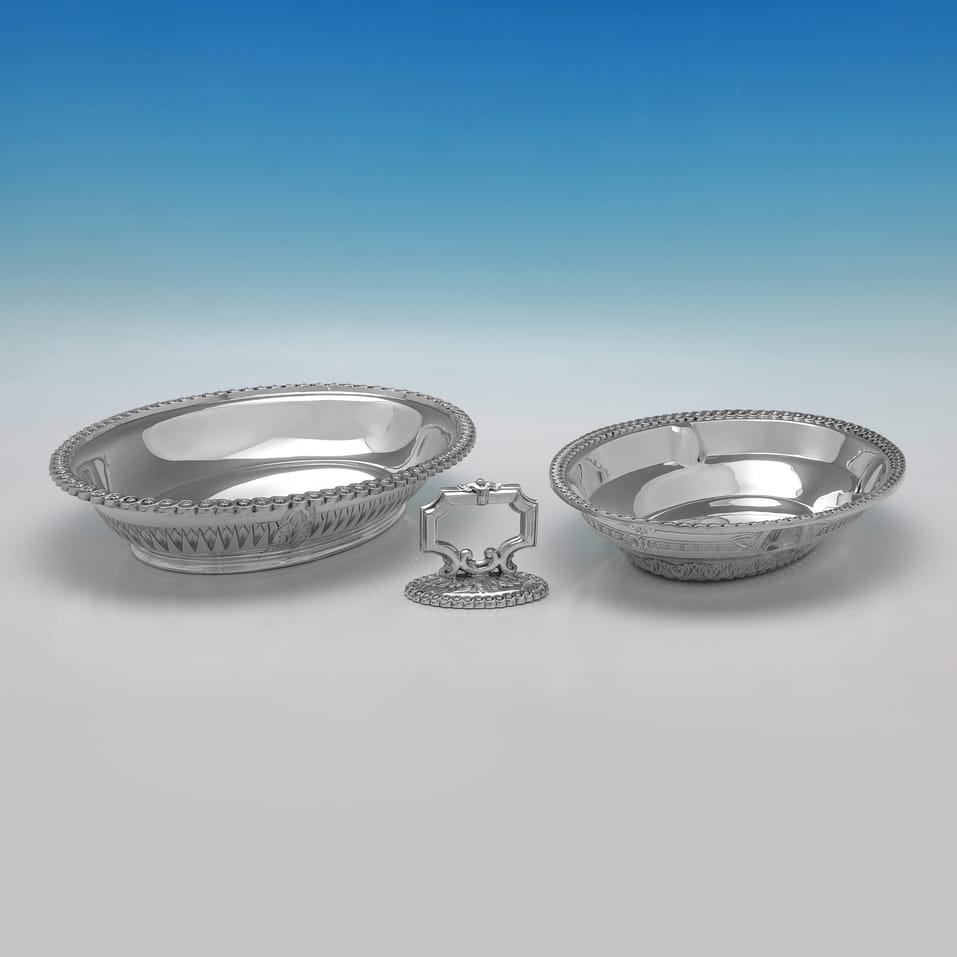 Antique Sterling Silver Entree Dish - James Dixon & Sons, hallmarked in 1874 Sheffield - Victorian - Image 6