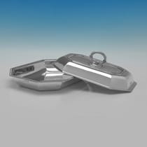 Sterling Silver Pair of Entree Dishes - J. Parkes & Co., hallmarked in 1936 - George VI - Thumbnail 2