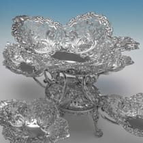 Antique Sterling Silver Epergne & Dish Suite - James Dixon & Sons, hallmarked in 1900 Sheffield - Victorian - Thumbnail 4