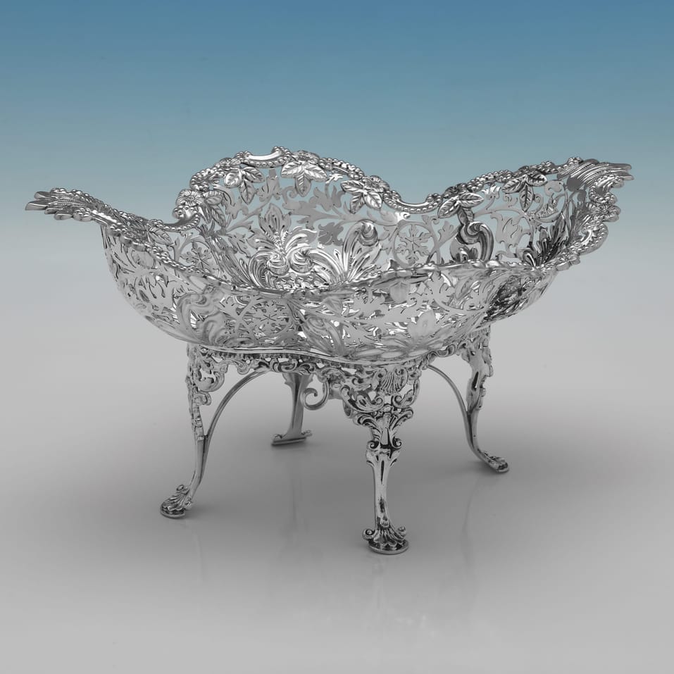 Antique Sterling Silver Epergne & Dish Suite - James Dixon & Sons, hallmarked in 1900 Sheffield - Victorian - Image 5