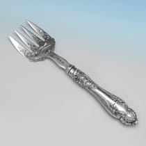 Antique Sterling Silver Pair of Fish Servers - Harrison Brothers & Howson, hallmarked in 1856 Sheffield - Victorian - Thumbnail 3