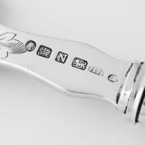 Antique Sterling Silver Pair of Fish Servers - Harrison Brothers & Howson, hallmarked in 1856 Sheffield - Victorian - Thumbnail 9