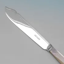 Sterling Silver & Mother of Pearl Fish Set - Viner's Ltd., hallmarked in 1935 Sheffield - George V - Thumbnail 4