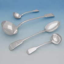 Antique, Victorian, Sterling Silver 'Fiddle Pattern Flatware' - George Adams, London - Thumbnail 5