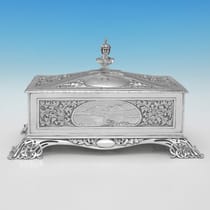 Antique Sterling Silver Presentation Casket - Aird & Thomson, hallmarked in 1910 Glasgow - George V - Thumbnail 3
