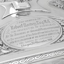 Antique Sterling Silver Presentation Casket - Aird & Thomson, hallmarked in 1910 Glasgow - George V - Thumbnail 6