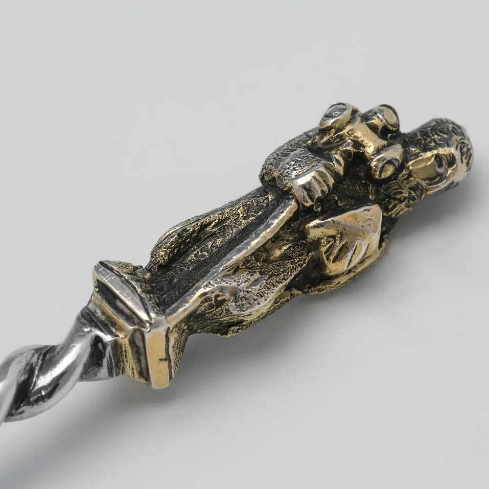 Antique Sterling Silver Fruit Serving Spoons - Aldwinckle & Slater, hallmarked in 1884 London - Victorian - Image 5