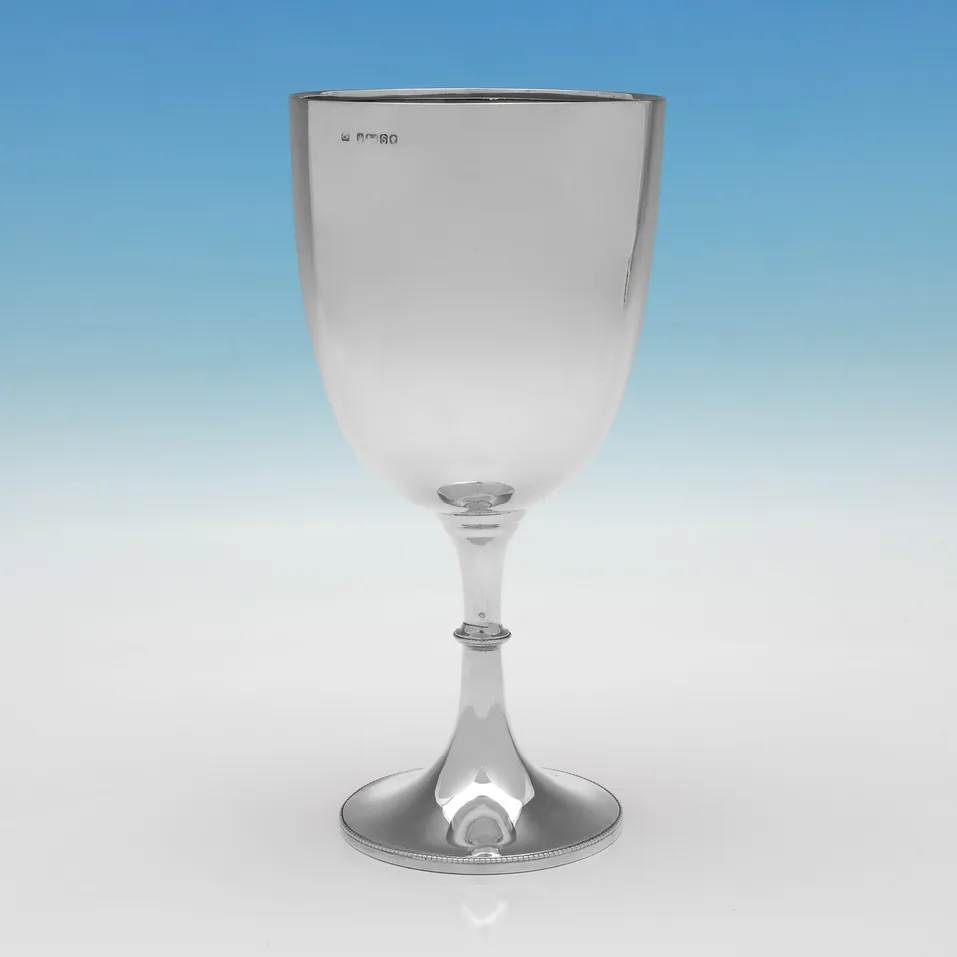 Antique Sterling Silver Goblet - Mappin Brothers, hallmarked in 1885 London - Victorian - Image 1