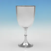 Antique Sterling Silver Goblet - Mappin Brothers, hallmarked in 1885 London - Victorian - Thumbnail 2