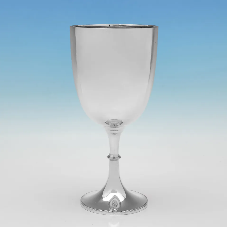 Antique Sterling Silver Goblet - Mappin Brothers, hallmarked in 1885 London - Victorian - Image 2