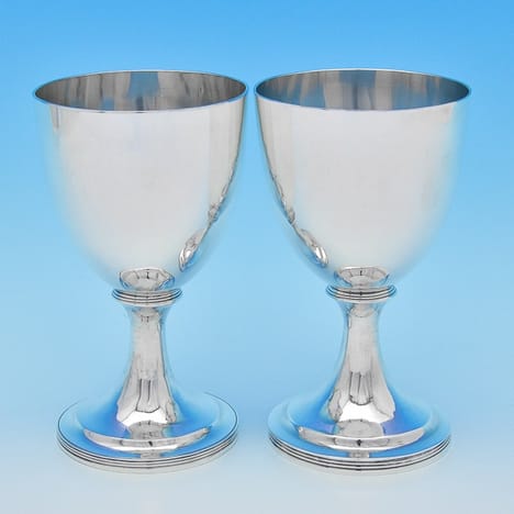 Antique Sterling Silver Goblets - Charles Fox Hallmarked In 1806 London - Georgian - Image 1