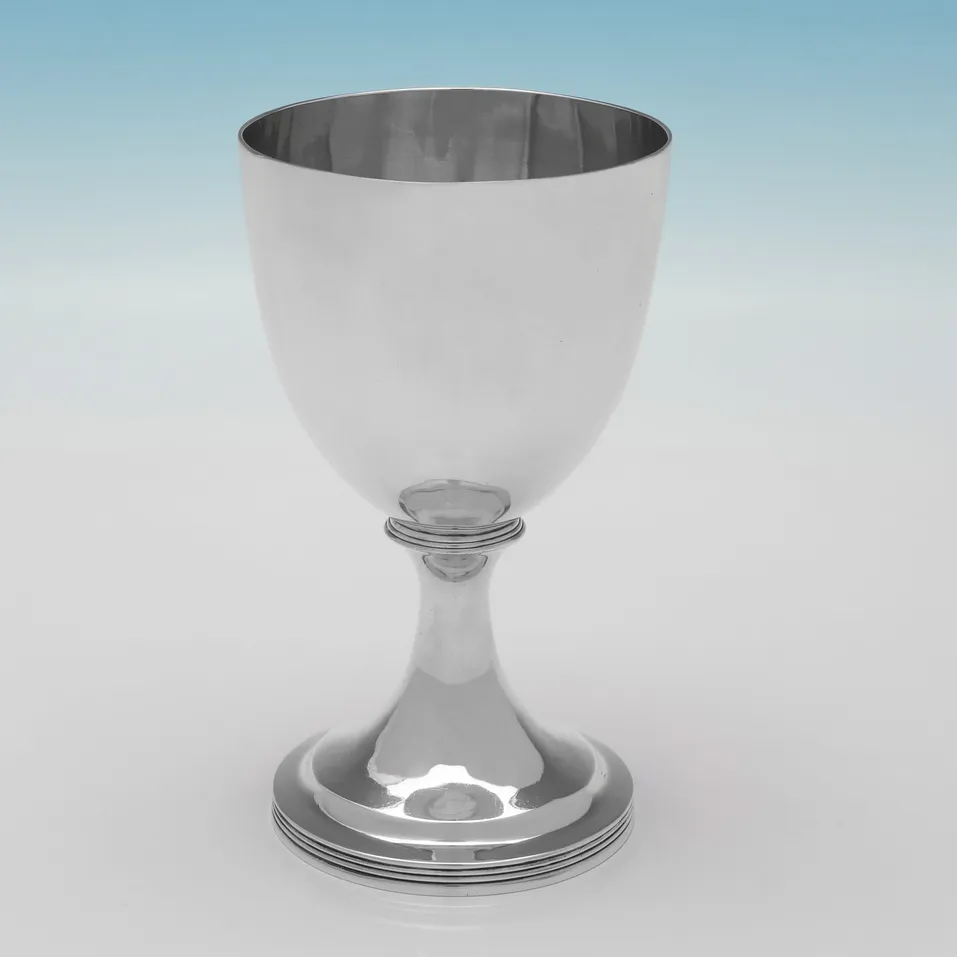 Antique Sterling Silver Pair of Goblets - Charles Fox, hallmarked in 1806 London - George III - Image 2