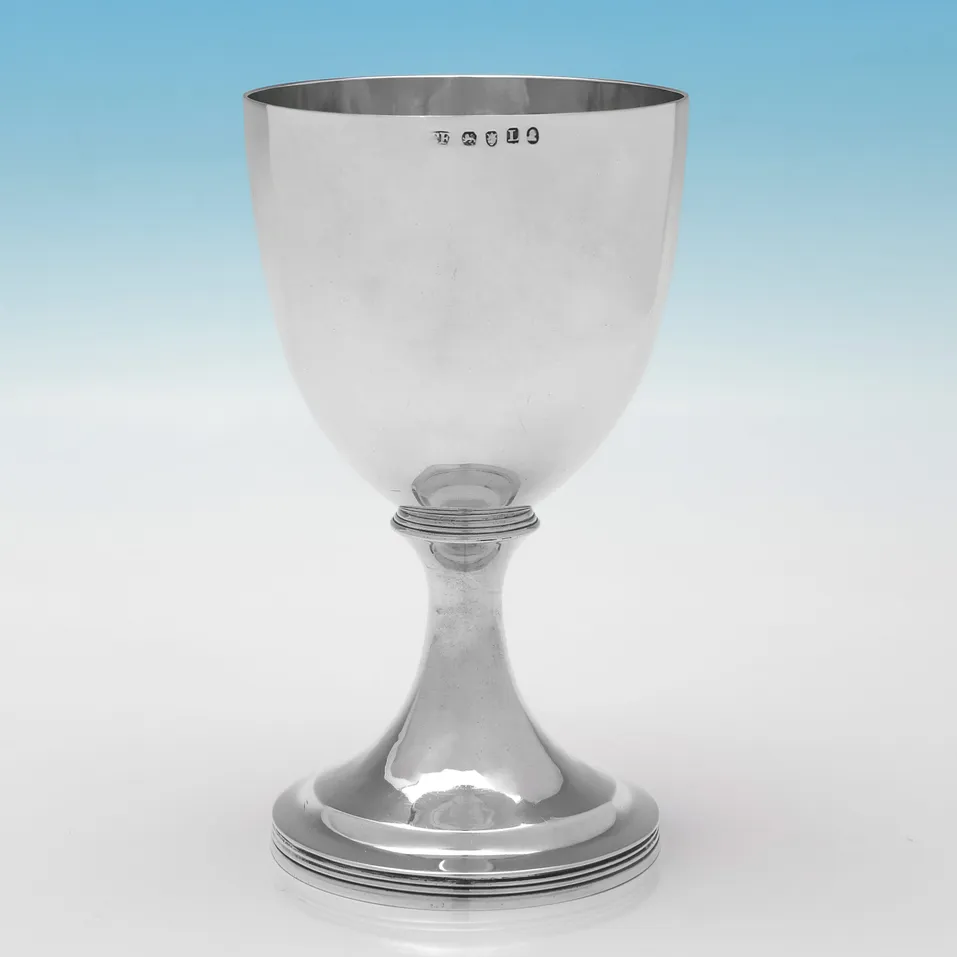 Antique Sterling Silver Pair of Goblets - Charles Fox, hallmarked in 1806 London - George III - Image 3