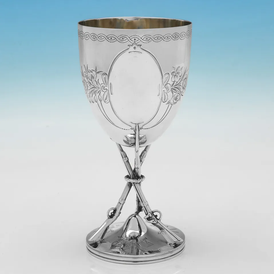 Antique Sterling Silver Goblet - John Harrison & Co, hallmarked in 1864 Sheffield - Victorian