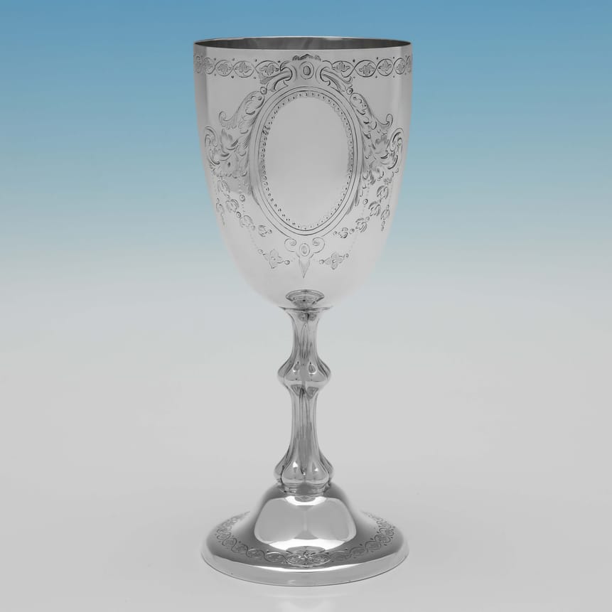 Antique Sterling Silver Goblet - Unknown Hallmarked In 1869 Sheffield - Victorian - Image 1