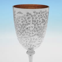 Antique Sterling Silver Goblet - Charles Boyton, hallmarked in 1890 London - Victorian - Thumbnail 3