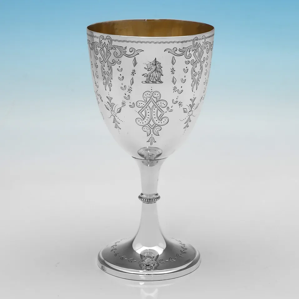 Antique Sterling Silver Goblet - Fenton Brothers Ltd., hallmarked in 1869 Sheffield - Victorian
