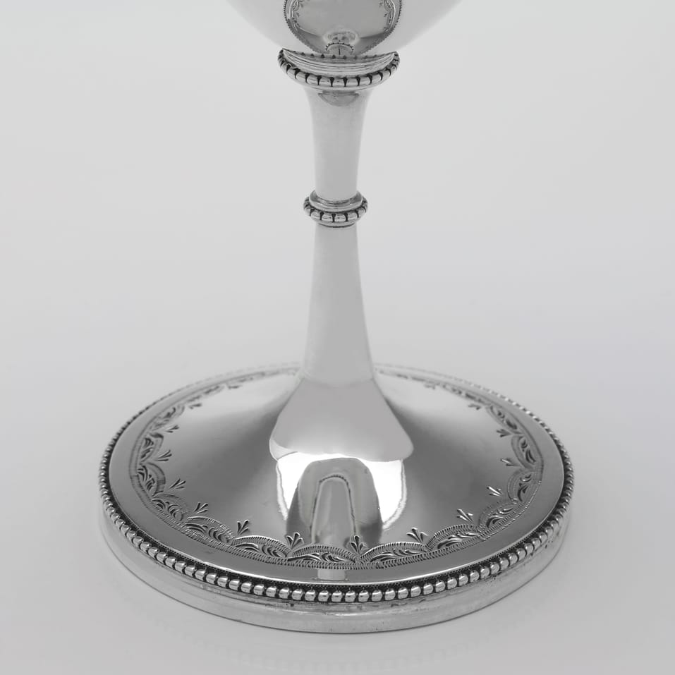 Antique Sterling Silver Goblet - George Unite, hallmarked in 1869 Birmingham - Victorian - Image 5