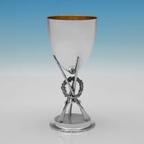 Antique Sterling Silver Goblet - John Samuel Hunt, hallmarked in 1862 London - Victorian - Thumbnail 1