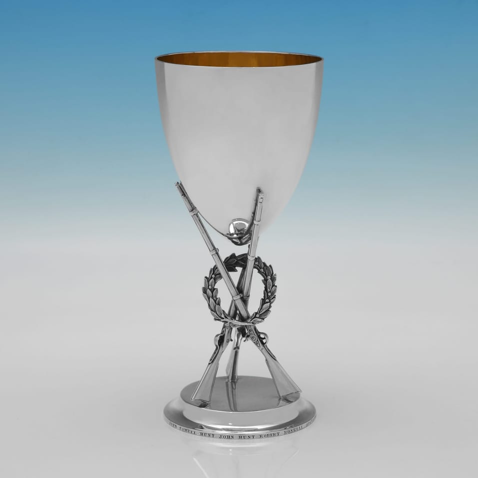 Antique Sterling Silver Goblet - John Samuel Hunt, hallmarked in 1862 London - Victorian