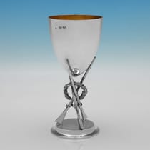 Antique Sterling Silver Goblet - John Samuel Hunt, hallmarked in 1862 London - Victorian - Thumbnail 2