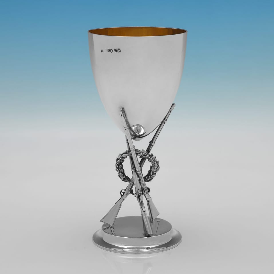 Antique Sterling Silver Goblet - John Samuel Hunt, hallmarked in 1862 London - Victorian - Image 2
