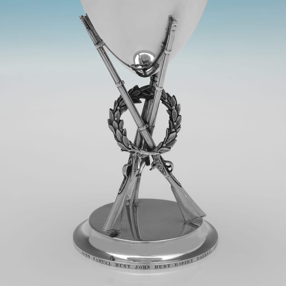 Antique Sterling Silver Goblet - John Samuel Hunt, hallmarked in 1862 London - Victorian - Image 3