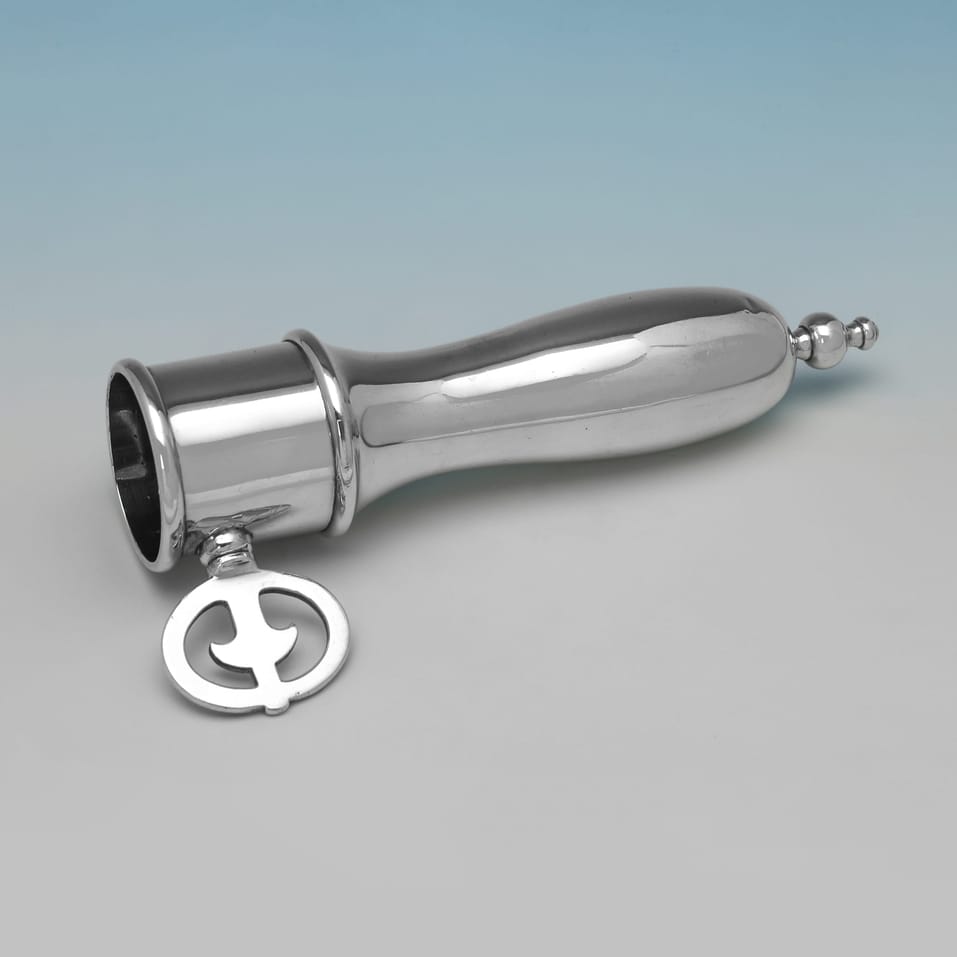 Antique Sterling Silver Ham Bone Holder - John Newton Mappin, hallmarked in 1897 London - Victorian