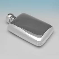Antique Sterling Silver Hip Flask - William & George Neal, hallmarked in 1901 London - Edwardian - Thumbnail 2