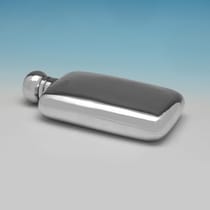 Antique Sterling Silver Hip Flask - William & George Neal, hallmarked in 1901 London - Edwardian - Thumbnail 3