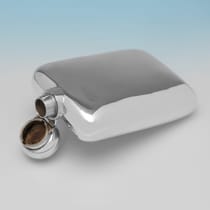 Antique Sterling Silver Hip Flask - William & George Neal, hallmarked in 1901 London - Edwardian - Thumbnail 6