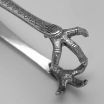 Antique Sterling Silver Pair of Ice Tongs - Martin, Hall & Co., hallmarked in 1883 Sheffield - Victorian - Thumbnail 3
